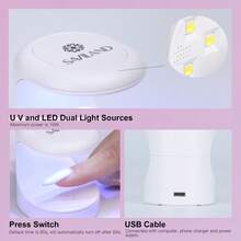 SAVILAND French Gel Nail Kit: Long-Lasting Extra Short Square Press On Nails For Women Thick & Perfect Nude French Gels Tips Chip-Free Sturdy-Fit Solid Nail Glue Gel U V/LED Lamp Nail Supplies - 短杏仁法式按壓指甲套裝 - 查看 8