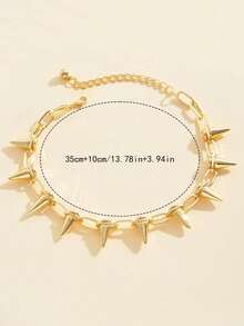 1入組時尚創意多用途圓錐造型頸鏈禮品適合女士和女孩 - 銀色 - 查看 11