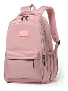 Mochila impermeable de gran capacidad, mochila unisex para ir al trabajo, gran capacidad de almacenamiento, mochila para estudiantes - Rosa - Ver 1