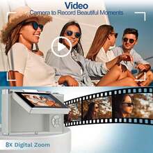 Digital Camera With 8X Digital Zoom For Vlogging 2.4'' IPS Screen Rechargeable Camera Professional Photography Camera For Teens Swith Card Reader And OTG Support Ideal For Taking Photos, Recording Videos, And Webcam Use Perfect For Graduation Season, Thanksgiving, Christmas, And New Year Gifts