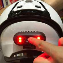 USB Rechargeable Motorcycle Helmet Light, LED Safety Warning Signal Strip, Night Riding Brake Tail Lamp, Bike Helmet Accessories, Flexible Light Strip - 黑色 - 查看 2
