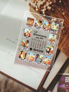 1pc Customized Acrylic Plaque, Personalized Gift, Couple Photo Customized Plaque, Valentine's Day Memento, Wedding Anniversary Memento, Also Suitable For Mother's Day, Father's Day, Valentine's Day, Anniversary, Birthday Gift, Best Gift For Friends - Multicolor - View 2