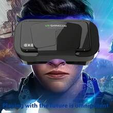 1pc 3D VR Virtual Reality Glasses With Blue Light Protection For Android & IOS Phones, Compatible With 4.7-6 Inch Screens, 3D Gaming & Movie Accessory, Includes Lens Only (No Handle Or Battery) Sold By A NiuGe - Black - View 2