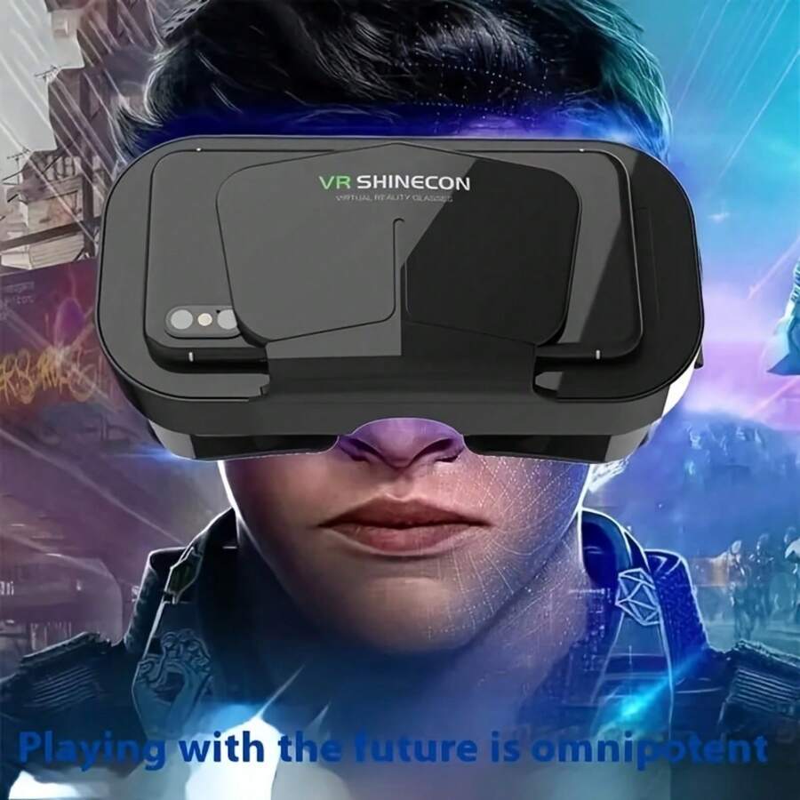 1pc 3D VR Virtual Reality Glasses With Blue Light Protection For Android & IOS Phones, Compatible With 4.7-6 Inch Screens, 3D Gaming & Movie Accessory, Includes Lens Only (No Handle Or Battery) Sold By A NiuGe