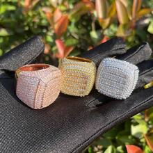 1枚男士炫目风格霸气戒指，时尚男士3A级锆石订婚/结婚戒指，嘻哈男士珠宝配饰，送给男友和父亲的礼物