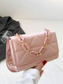 High Fashion Embossed Crossbody Bag, Fashionable Flap Shoulder Bag, Casual Handbags And Wallets For Women, Perfect Choice For White-Collar Workers, Novices For Daily Commuting - Multicolor - View 4