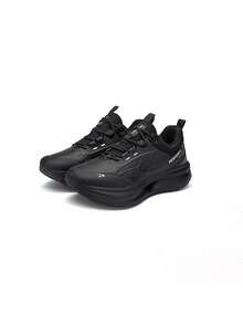 Couples' Casual Shock-Absorbing Lightweight Durable Breathable Running Sports Shoes - Dark Night Black - View 2