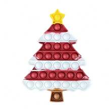 Grüner Weihnachtsbaum Push Bubble sensorisches Fidget Spielzeug, Stress Relief Knall-Spielzeug für Erwachsene und Kinder, Partydekoration und Geschenke für Weihnachten, Halloween, Entspannungsspielzeug für Jungen und Mädchen