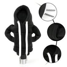 1pc Car Gear Shift Knob Cover; Mini Hoodie Style Gear Shift Knob Cover; Creative Santa Claus Gear Shift Knob Cover; Gear Shift Knob Cover With Hanging Christmas Ornaments - Multicolor - View 5