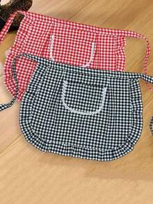 1 Piece Cooking Apron, Half-Body Kitchen Waist Apron, Breathable And Anti-Dirty, Very Suitable For Cooking, Painting Or Work, Soft Breathable And Easy To Clean. - Multicolor - View 7