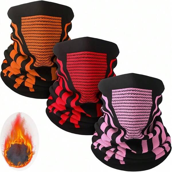 1pc Autumn/Winter Thermal Lined Warm Neck Gaiter, Outdoor Cycling Face Mask, Korean Style Windproof Scarf, Versatile Neck Warmer, Unisex