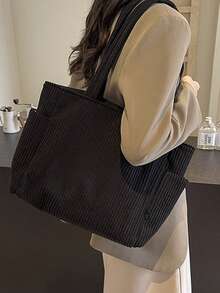 Ins Style Tote Bag New Fashionable Large Capacity Handbag Simple And Versatile Commuting Bag Shoulder Bag Beachweekend Bag Bag For School College