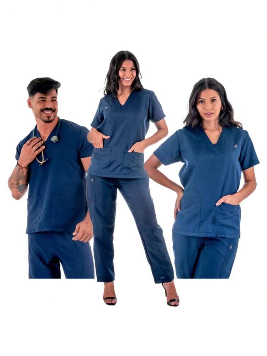 Surgical Scrub Set For Men And Women, Premium Gabardine - Màu xanh hải quân - Xem 1