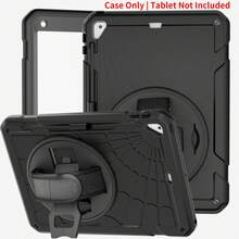 1pc Stock Case Compatible With IPad 10th/ 9th/ 8th/ 7th/ 6th/ 5th/4th Generation 10.9/11''/ 9.7'', Compatible With IPad 11(A16 2025) Compatible With IPad (A16) 11 Inch 11th Generation 2025 Galaxy Tab A8 10.5 Inch 2022 Compatible With IPad Pro/Air6/Air7 11 2018/2020/2021/2022/2024/2025 Compatible With IPad Mini 6 8.3 Inch Compatible With IPad Mini 7 A17 Pro 8.3'' 2024Case With Pencil Holder - Black + Sky Blue - View 3