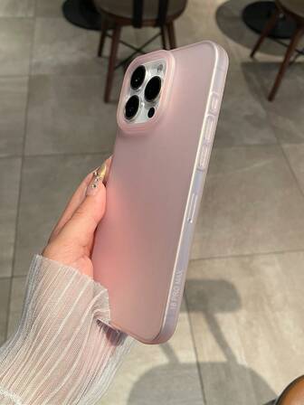 Minimalist Matte Translucent Pink Phone Case, Compatible With IPhone 17 Pro Max, 16, 16 Pro Max, 16 Pro, 16 Plus