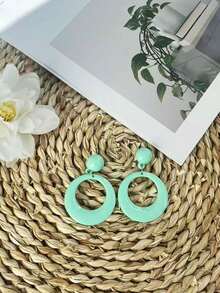 Vibrant Colorful Rainbow Design Earrings, Popular African Festival Holiday Fashion Earring Studs