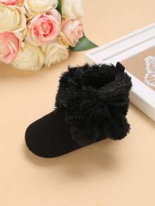 Dicke Winterschuhe mit einfachem Design, weiche Sohle, rutschfest, hochwertige Reißverschluss Schneestiefel, Babystiefel für den Winter