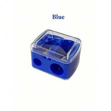 1pc Double Hole Eyeliner, Eyebrow Pencil And Makeup Pencil Sharpener, Mini Portable Multi-Function Pencil Sharpener, Professional Eyebrow Pencil PVC Sharpener Eyebrow Pencil/Portable Girl Makeup/Makeup Application Accessories - Black - View 7