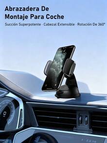 Soporte Para Telefono 240 Grados De Rotacion Material Muy Resistente,Soporte Para Celular Carro Universal, Porta Celular, Base Porta Celular Para Auto 360,Soporte Para Celular Para Carro Universal, Porta Celular Para Carro, Pieza Soporte De Teléfono Móvil Ajustable De 360 Grados Negro , Soporte Para Teléfono Móvil Para Coche, Soporte Para Teléfono Móvil Para Coche, Soporte De Clip Para Ventilación De Aire, Soporte Para Teléfono Móvil Para Automóvil, Soporte Para Teléfono Inteligente Gps - Negro - Ver 3