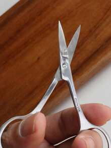 1 pièce Ciseaux à sourcils premium brodés, outil de toilettage multifonctionnel et compact, abordable, idéal pour les bas de Noël, le maquillage, les outils de maquillage, les petits cadeaux, les cadeaux pour femmes, les cadeaux de Noël - Argent - Voir 2