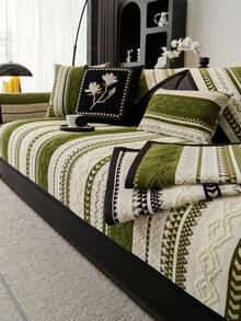 غطاء وسادة أريكة لجميع المواسم، وسادة مقعد أريكة حديثة بسيطة مانعة للانزلاق، غطاء أريكة مقاوم للغبار وقابل للغسيل، أخضر فاتح ناعم وثابت اللون، واقي صديق للحيوانات الأليفة مناسب لغرفة النوم والمكتب وغرفة المعيشة والأريكة على شكل L والأريكة ذات 1/2/3/4 مقاعد - أخضر - مشاهدة 6