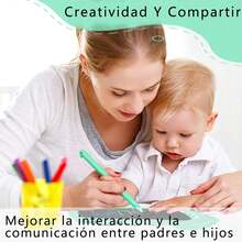 Tablero Electrónico, Pizarron Magico 12 Pulgadas, Tableta de Escritura LCD Borrable de Dibujo y Escritura con Pantalla de Bloqueo, Reutilizable, Juguetes para niños y niñas a partir de 4 años, Rosa - Verdor - Ver 7