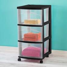3 Drawer Medium Cart - Brightroom™ - 黑色 - 查看 3
