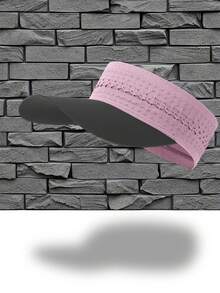 1pc Sweat-Absorbent Headband Visor Cap, Elastic Knit Baseball Cap, Non-Slip Silicone Cycling Sun Hat, Breathable Running Fitness Visor Hat, Outdoor Hiking Climbing Travel Sports Cap - Multicolor - View 7