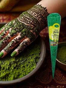 Colorful JNSI Henna Temporary Tattoo Paste - Natural Tattoo Cone Cream Ideal For Party, Festival Use Easy - Apply Formula Body Art Supplies - Bright - View 6