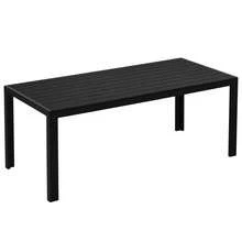 Outsunny Garden Table, Aluminum Table 120x70 Cm For Garden Terrace, Wood-Plastic Polywood Black, Weather Resistant And Modern.