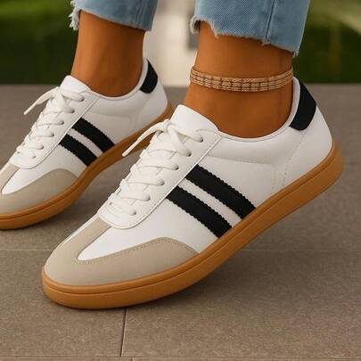 Tênis Feminino Causal Look Jovem Estilo Retrô – Moda Urbana e Descolada 2025