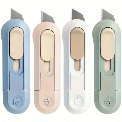 1pc Portable Retractable Mini Box Cutter/Envelope Opener, Ideal For Home And Office Use, Easily Cuts Envelopes, Cardboard, Packages And DIY Crafts, Great Gift For Friends, Christmas, Christmas Paper Cutting, Christmas Wrapping