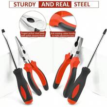 Sundpey Home Tool Kit 148Pcs Comprehensive Portable Hand Repair Tool Set With Case For Household Use Includes Ratcheting Screwdriver Hex Key Pliers Wrench Voltage Tester Water Pump Plier Ideal For DIY Repairs And Maintenance Tasks For Men And Women - Red - View 3