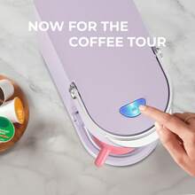 CHULUX One Cup Capsule Coffee Maker, One Button Fast Brewing Camping Coffee Machine, Lavender - Mauve Purple - View 4