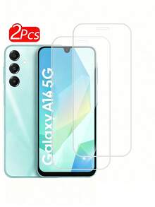 قطعتان من غشاء حماية الشاشة لموبايلات Galaxy A16 5G/A15/A14/A54/A55/A52، فيلم زجاج مقسى، غشاء حماية الشاشة للأيفون 16 برو ماكس 16 16 برو 16 بلس 15 14 13 12 11 سهل التركيب ، شفاف مضاد للخدش ملائم للحافظات ، قطر الشاشة 6.7 بوصة هدية مناسبة لعيد الميلاد، العائلة والأصدقاء، إكسسوارات الهاتف