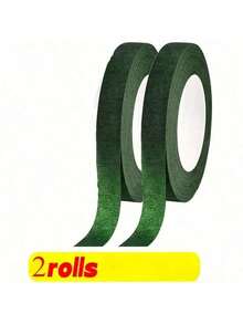 2/5/8/10卷装，590英寸深绿色和浅绿色自粘花艺胶带，无需胶水，适用于情人节花束包装装饰、礼品包装、剪贴簿制作 - 优雅绿色系列，适用于婚礼派对家居装饰 - 工艺装饰用品，持久耐用，DIY工艺材料，派对装饰，表面光滑，活动策划 - 均碼 - 查看 18