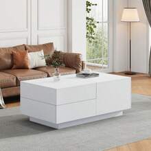 Modern Coffee Table, Living Room Table, With Sliding Tabletop, 4 Drawers – Perfect For Stylish Living Rooms 90x55x45cm