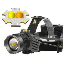 KENSUN 1000000流明 XHP360 头灯，26650 可充电 LED 头灯，钓鱼头灯，专业头灯，防水露营头灯 - 黑色 - 查看 15