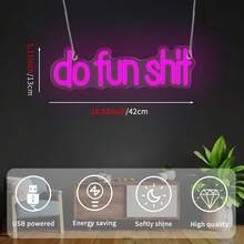 1 Biển hiệu đèn neon, đèn LED acrylic có thể điều chỉnh độ sáng, cấp nguồn bằng USB (kèm cáp USB) | Phong cách độc đáo | Trang trí tường cho phòng ngủ, phòng giải trí, câu lạc bộ, Giáng sinh & Halloween - Màu Hồng Tươi - Xem 4