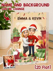 Customized 2D Christmas Character Shaped Acrylic Plaque, Personalized Acrylic Plaque, Christmas Gift For Family, Friends, Pets - As Shown - View 11