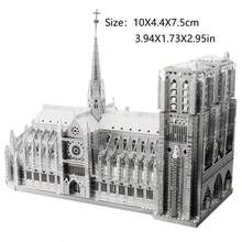 Quebra-cabeça Metálico 3D, Modelo de Montagem DIY, Quebra-cabeça de Fivela de Aço Inoxidável, Modelo de Arquitetura, Sem Necessidade de Cola, Presente de Aniversário, Decoração, Marco