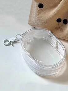 1pc Multifunctional Organizer Bag, Cute Cartoon Travel Portable Transparent Cable Storage Pouch - Multicolor - View 3