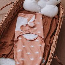 3-Pack Moon Stars Organic Cotton Muslin Swaddle, Soft Breathable Receiving Blanket For 0-3 Months Newborn Infants, Swaddle Blanket, Easy Change Swaddle Wrap, Baby Sleeping Bag, Wearable Blanket, Infant Sleeping Bag, Baby Swaddle - 珊瑚橙 - 查看 5