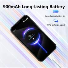 SOYES Smartphone con Android 9, teléfono móvil, smartphone, 2 GB RAM + 16 GB ROM, doble ranura para tarjetas SIM, batería de 900 mAh, puerto USB-C, pantalla táctil HD de 3 pulgadas, cámaras de 5 MP + 2 MP, procesador de cuatro núcleos, red 3G.  Descarga de aplicaciones disponible.  Ideal para adolescentes, niñas y niños.  Colores: negro/rosa/azul.  Regalo de Navidad/cumpleaños.Mini Phone. - Negro - Ver 5