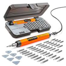 46 In 1 Mini Precision Electric Screwdriver Kit, 500mAh Lithium-Polymer Battery Brushless Motor, USB Rechargeable 46 Bits, Silent High Torque Reverse Rotation For Phone PC Repair Home DIY - Bộ đồ màu cam - Xem 11