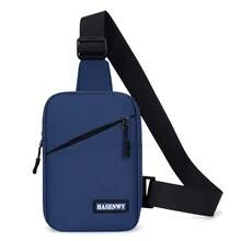Bolso cruzado práctico y sencillo para hombre, bolso de pecho de un hombro, bolso cruzado para teléfono, adecuado para uso diario y viajes ZBIE - Gris - Ver 7