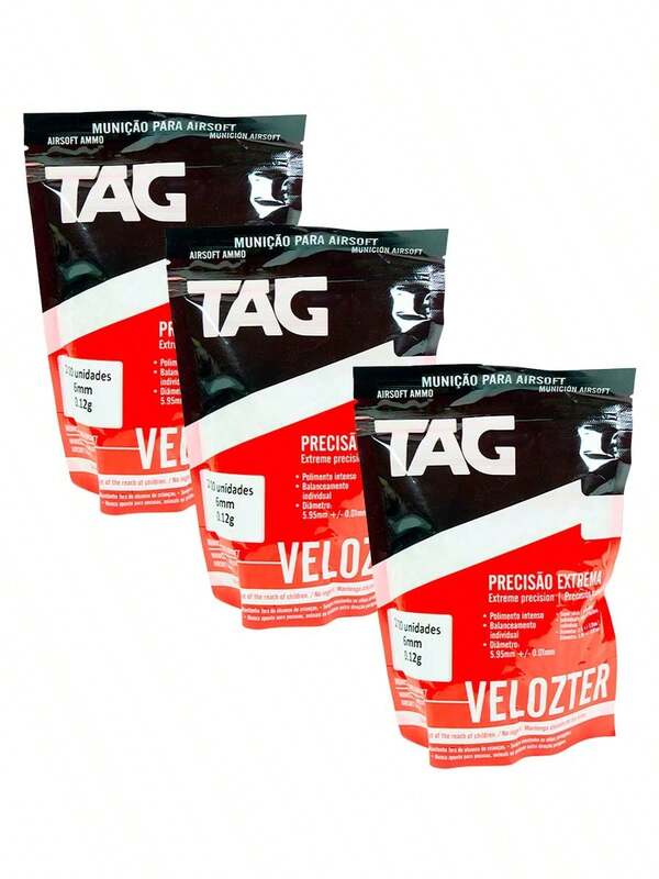 Kit 3 BBs Nautika Velozter 0.12g 2000un 6mm