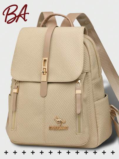 Anti-Theft PU Leather Backpack, Women's Wallet, Multifunctional Fashion Everyday Bag, Lightweight Travel Bag With Multiple Pockets, Large Capacity Minimalist Backpack, Convenient Backpack, Suitable For Students, Nurses, Teachers, Business Professionals, Travel, Commuting, Shopping, Office, Dating, Hiking, Training, Work, Birthday Gift, Holiday Gift, Backpack