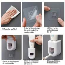 Automatic Toothpaste Dispenser, Bathroom Wall-Mounted Toothpaste Squeezer, Hands-Free Toothpaste Holder, Minimalist Slouchy Toothpaste Rack Bathroom Accessories Bathroom Tools