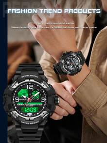 SANDA. SANDA 6130 Brand G- Style Military Watch Men Digital Shock Sports Watches For Man Waterproof Electronic Wristwatch Men - One Size - View 3